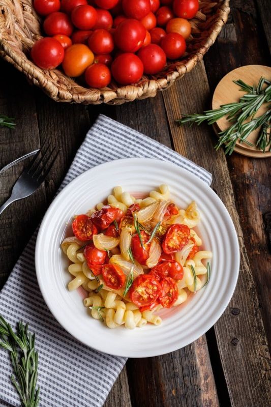 Изысканная паста с томатами за короткое время