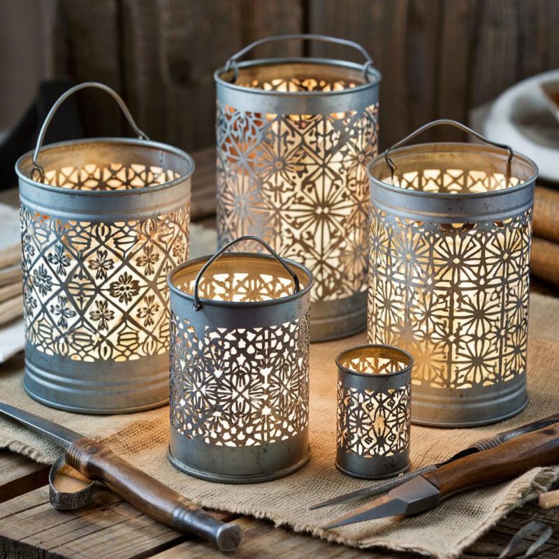 Очарование и стиль: как жестяные банки превращаются в уникальные светильники