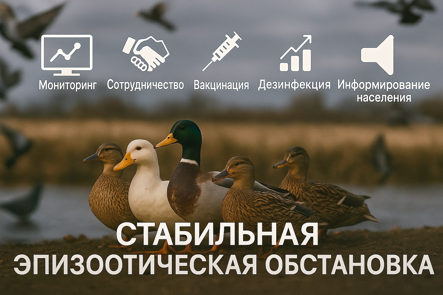 Профилактика высокопатогенного гриппа птиц даёт результаты