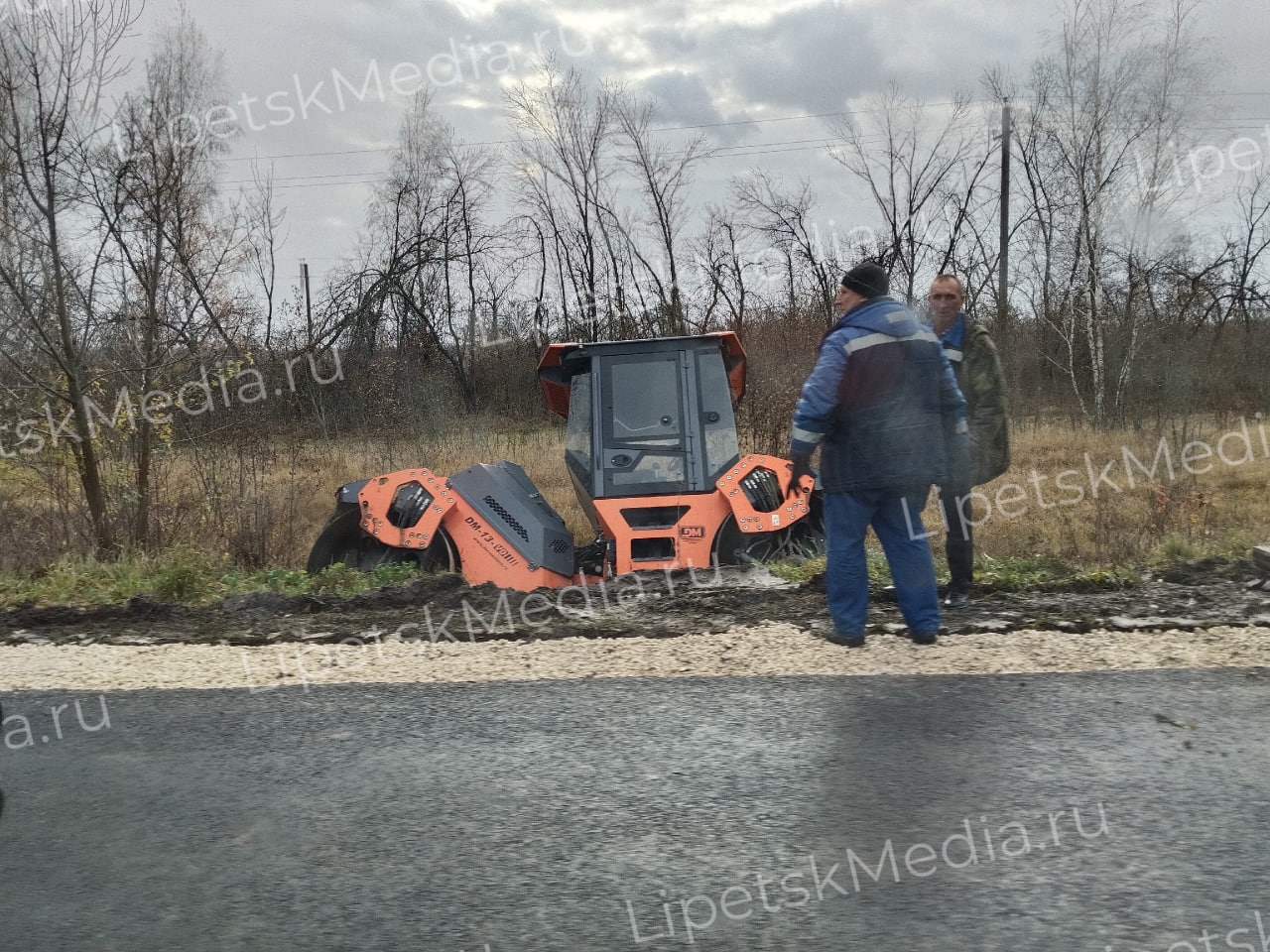 «Металлический зверь» прилёг отдохнуть на обочину в Тербунском районе