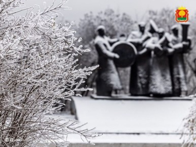 Зимняя сказка на улице Ленина в Липецке