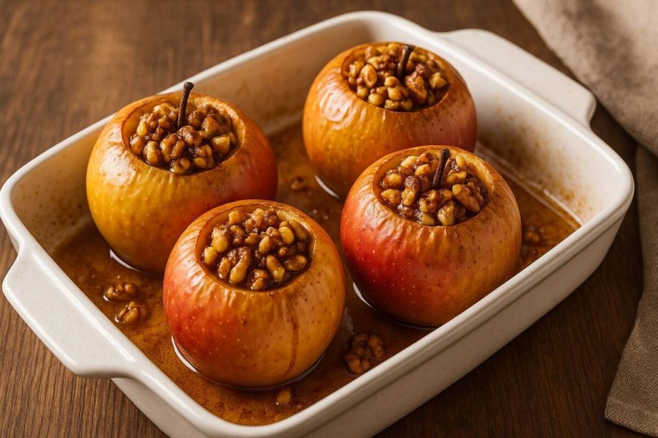 Нежные яблоки с медом и орехами: идеальный осенний десерт