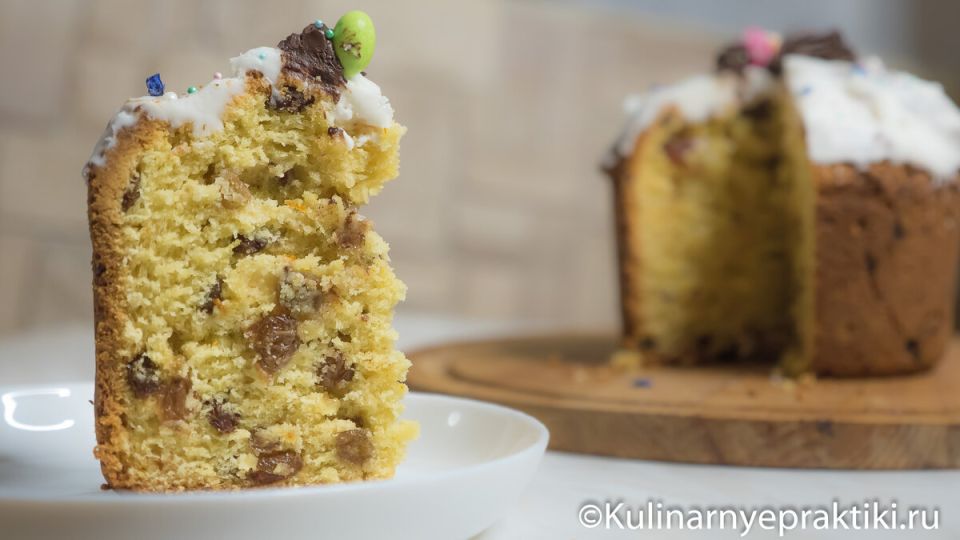 Пасхальный кулич из творожного бездрожжевого теста