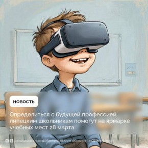 Очки, в которых видно будущее, примерят липецкие школьники в Центре молодёжной карьеры