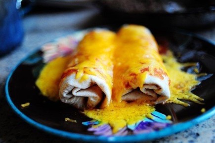 Буррито с говядиной и фасолью