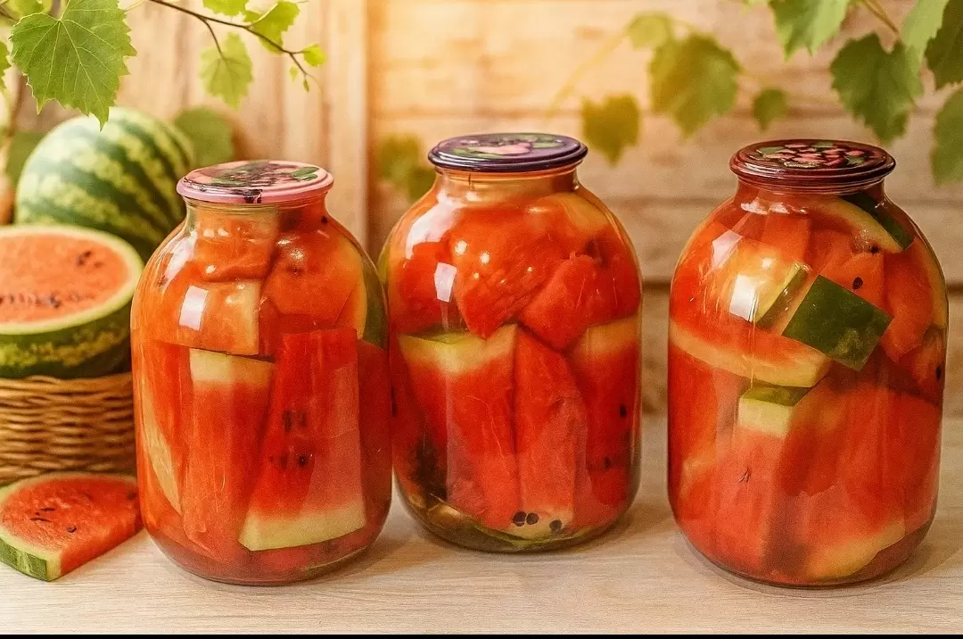 Необычная заготовка на зиму: маринованные арбузы