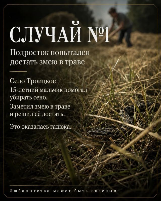 Осторожно: змеи!. За неделю в Липецкую областную детскую больницу поступили двое подростков после укусов змей Осторожно: змеи!. За неделю в Липецкую областную детскую больницу поступили двое подростков после укусов змей