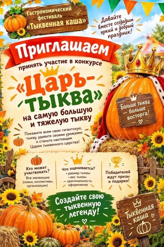 В эту субботу липчан приглашают на гастрономический фестиваль «Тыквенная каша» в Матырском В эту субботу липчан приглашают на гастрономический фестиваль «Тыквенная каша» в Матырском