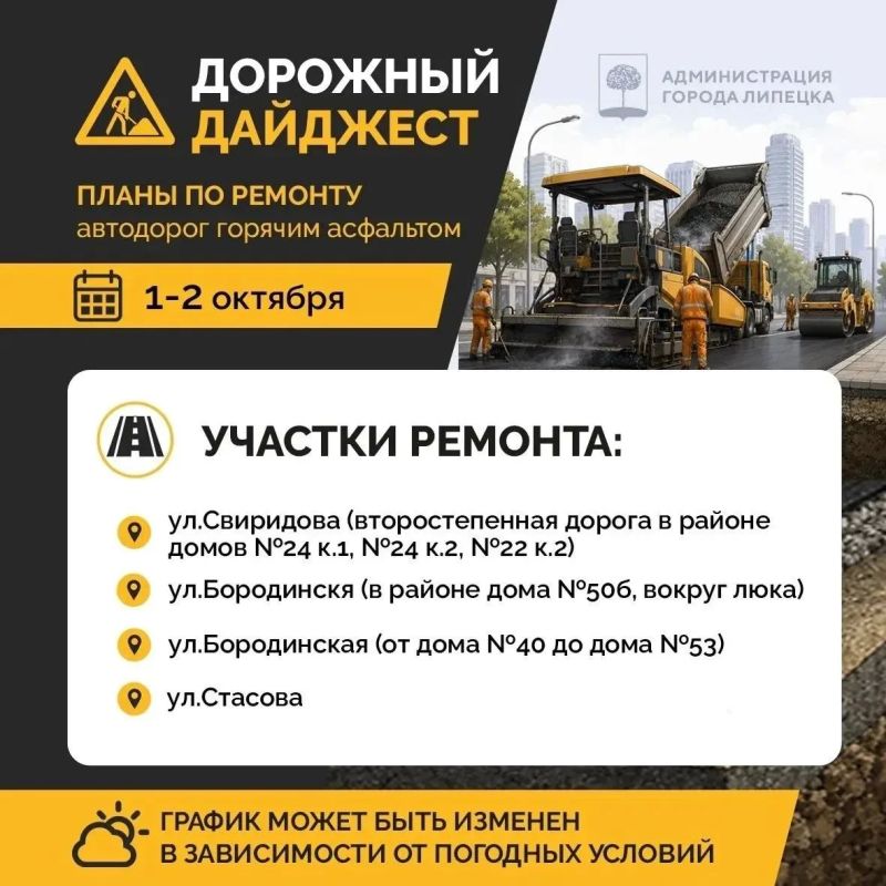 Дыры на дорогах Липецка продолжают ремонтировать горячим асфальтом