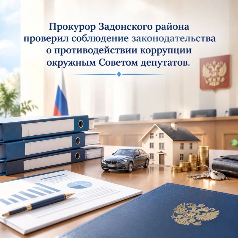 Прокурор Задонского района проверил соблюдение законодательства о противодействии коррупции окружным Советом депутатов