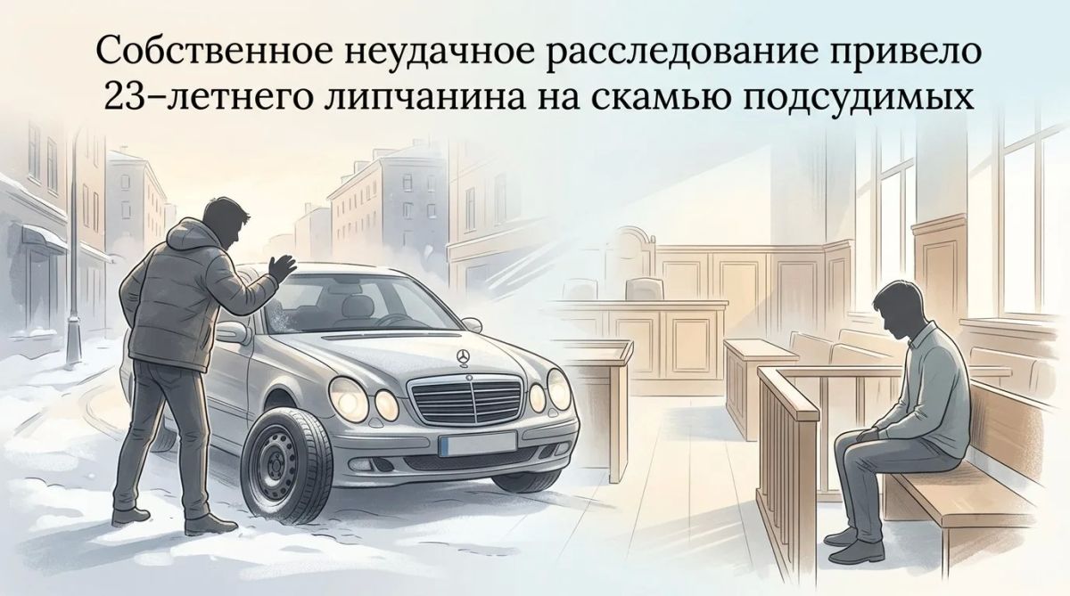 Собственное неудачное расследование привело 23-летнего липчанина на скамью подсудимых