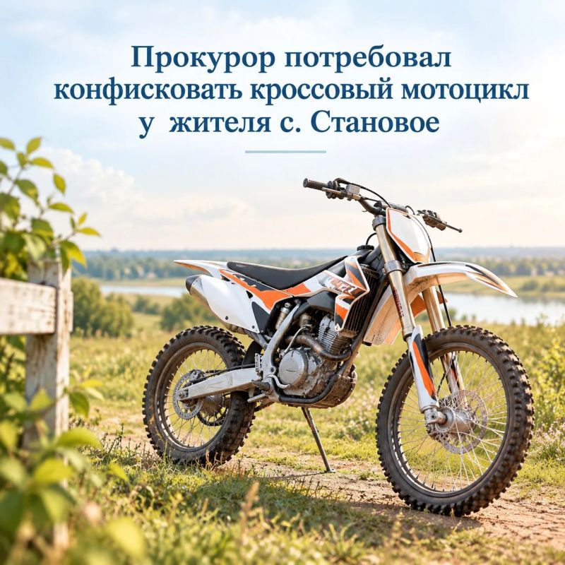 Прокурор потребовал конфисковать кроссовый мотоцикл у жителя с. Становое
