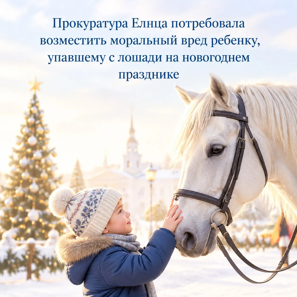 Прокуратура Ельца потребовала возместить моральный вред ребенку, упавшему с лошади на новогоднем празднике