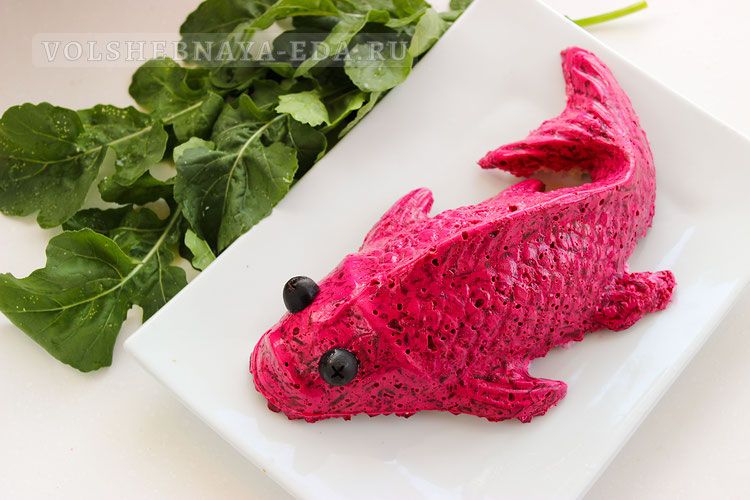 Селедка под шубой: кулинарный шедевр в форме рыбы